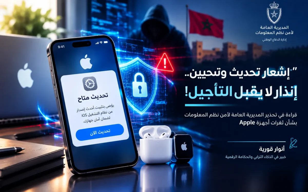 أنوار يكتب: إشعار تحديث وتحيين… إنذار لا يقبل التأجيل! قراءة في تحذير المديرية العامة لأمن نظم المعلومات بشأن ثغرات أجهزة Apple