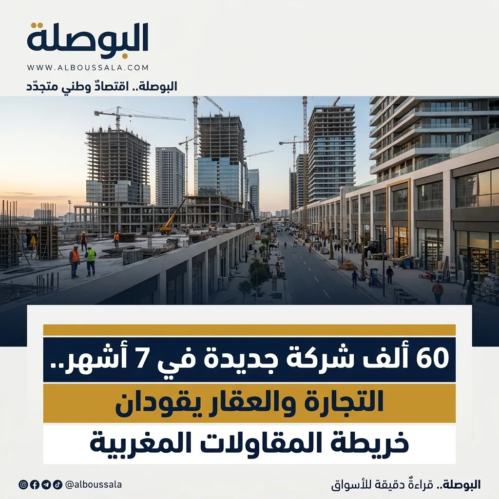 60 ألف شركة جديدة في 7 أشهر.. التجارة والعقار يقودان خريطة المقاولات المغربية اقتصاد